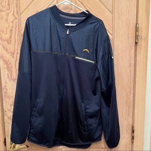 Men Nike Blue Chargers Dri-Fit Jacket